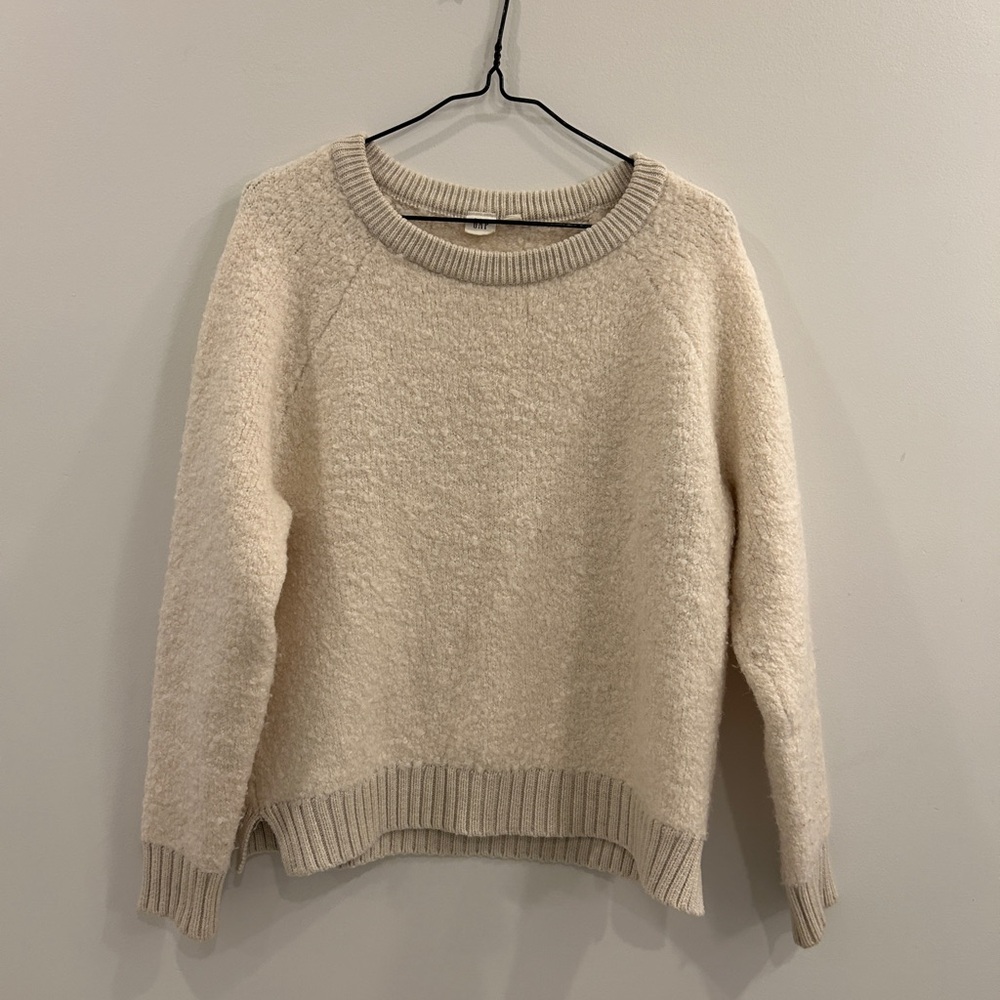 GAP, Boucle Sweater, Size Small, Oatmeal Color.  Oversized.